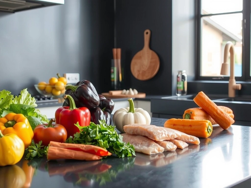 Frische Lebensmittel für persönliche Ernährungspläne